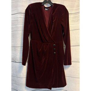 NWT The Kooples Velvet Faux Wrap Mini Dress Size 2
